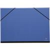 Clairefontaine 144602C - Cartella portadisegni con chiusura con elastico 26x33 cm, rivestimento carta Maya blu