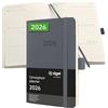 SIGEL C2637 Agenda settimanale Conceptum 2026-1 anno - circa A6 - grigio scuro - 2 pagine - 1 settimana - copertina flessibile - 80 g/m² - 176 p. - certificazione PEFC