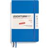 LEUCHTTURM1917 Paperback B6+ 370612 - Agenda mensile e taccuino 2025, copertina morbida, 16 mesi, 80 g, a righe - Sky