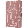 SIGEL J5351 Jolie Agenda settimanale 2025, motivo Rosy Meringue, 13,5 x 20,3 cm, copertina rigida, 174 pagine, rosato
