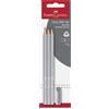 FABER-CASTELL - Set di matite Grip 2001, 4 pezzi | Con 3 matite di durezza B e 1 gomma, set da scrittura per bambini e adulti