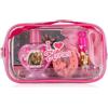 Accentra Set regalo I Love Horses per ragazzi e ragazze in sacchetto cosmetico, con bagno di schiuma, sapone, balsamo per labbra con delizioso profumo di fragola e una spugna