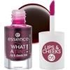 Essence Cosmetics essence WHAT A TINT! lip & cheek tint Vegano 05 Velvet Berry 4,9 ml | Tinta e Blush Liquido Labbra e Guance, Colore Modulabile, Finitura Naturale, Lunga Durata, Texture Leggera e Fluida