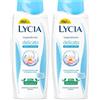 Lycia - Bagnoschiuma Delicato, Con Acqua Micellare e Fiori di Loto, Profumo Fiorito, 750ml (Confezione da 2)