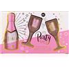 Accentra Set regalo LET'S CELEBRATE per donne in bella confezione regalo, gel doccia da 150 ml, 2 bicchieri da spumante a forma di bicchiere da spumante (2,5 cl), set per la cura di donne e ragazze