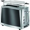 Russell Hobbs Tostapane Luna Moonlight 2 Fette 1500 W, Regolazione Doratura, Funzioni Riscalda e Scongela, Acciaio Inossidabile Grigio 23221-56