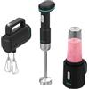 Cecotec Frullatori a Mano Portatile BlendGo Pack. 180W, Batteria con Carica 2h, 30min Uso, Indicatore Batteria, Accessori Completi, Temp 60-96ºC, Velocità 6500-13000 RPM, Ricaricabile, Sicurezza