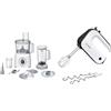 Bosch Elettrodomestici Bosch MCM3200W, MultiTalent 3 Robot da Cucina Multifunzione Compatto - Oltre 30 Funzioni, 800 W & MFQ4020, Sbattitore Elettrico, 450 W, 5 Velocità e Turbo, Fruste FineCreamer in Acciaio Inox