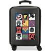 Disney Joumma Marvel Avengers, Valigia da cabina nera, 38 x 55 x 20 cm, rigida in ABS, chiusura a combinazione laterale, 34 l, 2,6 kg, 4 ruote doppie, bagaglio a mano