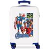 Disney Joumma Marvel Avengers, Valigia da cabina bianca, 38 x 55 x 20 cm, rigida in ABS, chiusura a combinazione laterale, 34 l, 2,6 kg, 4 ruote doppie, bagaglio a mano