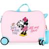 Disney Joumma Disney - Valigia per bambini, motivo: Topolino e Minnie, 50 x 38 x 20 cm, rigida in ABS, chiusura a combinazione laterale, 34 l, 2,1 kg, 4 ruote, bagaglio a mano