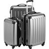 Hauptstadtkoffer - Alex - Set di 3 valigie (S, M & L), 235 litri, Colore Argento