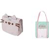 Grupo Erik: Beauty Case da Viaggio Pusheen/Necessaire da appendere con gancio girevole & Tote Bag Tela Premium Pusheen | Borsa Shopper Donna, 35x40cm