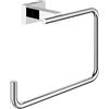GROHE Porta Salviette ad Anello Essentials Cube, Grigio (Cromo) 40510001