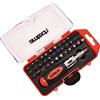 Amtech L1965 Cacciavite a Cricchetto Stubby e Set Trapano, Multicolore | Bi-direzionale, Stubby, 38 punte, cricchetto