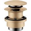 Hansgrohe 50100140 Piletta a scomparsa per lavabo e miscelatore bidet, scarico in bronzo spazzolato