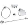 GROHE Set Accessori Bagno 5-in-1 Essentials Cromo 40344001
