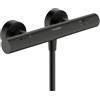 hansgrohe Ecostat Fine - Miscelatore doccia per 1 consumatore, cromato nero | SafetyStop (40 °C), portata regolabile, max. 17 l/min, 13324340