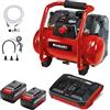 Einhell Compressore a Batteria Te-Ac 36/6/8 Li Of Set Power X-Change + 2X 3,0Ah & Twincharger PXC Starter Kit