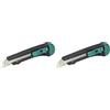 wolfcraft Cutter con lama a spezzare standard da 18 mm I 4146000 I Cutter in plastica con guida in metallo (Confezione da 2)
