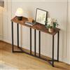 YITAHOME Consolle - Tavolo da consolle sottile, 20 x 80 x 80 cm, colore: nero, profondità 20 cm, tavolino alto, tavolino da corridoio, soggiorno, camera da letto