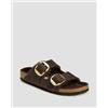Birkenstock Ciabatte Da Donna Birkenstock Arizona Big Buckle Shearling Oiled Leather