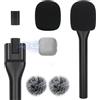YOUSHARES Interview Go - Impugnatura per microfono wireless per DJI Mic 3 con piastra metallica, adattatore portatile compatibile con microfono DJI 3, microfono Lavalier magnetico Hollyland Lark M2