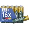 VARTA Pile AA, ricaricabili, confezione da 16, Recharge Accu Power on Demand, batteria ricaricabile, 2100 mAh Ni-MH, senza effetto memory, precaricate, pronte all'uso [Esclusivo su Amazon]