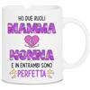 Tazza Mamma e Nonna Regalo Nonna Compleanno Divertente Tazze Simpatiche Festa