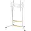 OEM Supporto TV, regolabile in altezza, con rotelle, BIANCO
