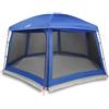 GFMGUEMV Tenda da piscina con copertura rimovibile e pareti in rete, azzurro, 618 x 532 cm, poliestere impermeabile con rivestimento in PU, antivento, per piscina, campeggio e picnic, con