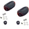 Helilyco Pomello per mulinello da pesca in acrilico per baitcaster, rosso | Spessore superiore di 14,2 mm, morbido tocco acrilico, riduce l'affaticamento della mano, ideale per la pesca alla spigola e