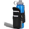 HUANR Borsa Magnetica Palestra, Magnetica Borsa per Borraccia, Nera | Gym Borsa Magnetica Magnetica per con Tasca per Telefono e Chiavi, Adatta a Bottiglie D'acqua da 500 ml a 1000 ml