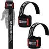 Stealth Sports Cinghie per sollevamento pesi con supporto per il polso - Fasce per polsi da palestra antiscivolo - Cintura Power in neoprene da 6 mm - Allenamento bodybuilding fitness sollevamento pesi