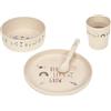 LÄSSIG Set di stoviglie per bambini, piatto ciotola tazza cucchiaio, senza BPA/Dish Set PP/Cellulose Garden Explorer