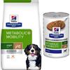 Hill's Prescription Diet 10 kg / 12 kg Hill's Prescription Diet + 360 g / 370 g umido gratis! - 12 kg Metabolic + Mobility con Pollo + 3 x 370 g Metabolic + Mobility Patè umido