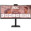 Aoc Monitor 34" ( LED 3440x1440 UWQHD 120Hz ) PROFESSIONAL Curvo Black CU34E4CW