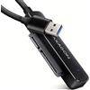 AXAGON Adattatore Usb Axagon ADSA-FP2A Usb-a 5Gbps HDD/SSD SATA 6Gb/s Nero [AIAXNAADSAPF2A1]