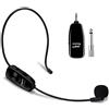 PELLOR UHF Microfono Archetto Wireless, Wireless Microphone 2 in 1 per Amplificatore Vocale, Professionale 50m di Trasmissione Auricolare e Palmare Ideale per Guida Turistica Performance Discorso