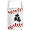 Baseball Phone Accessories & Home Decora Custodia per iPhone 17 Pro Max Baseball Player #4 Back No 4 Baseball Pit Design Sports