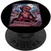 Halloween Glam Retro Vintage Comics Pop T-Rex Vampire Undead Dinosaur Tyrannosaurus Spettrale Spaventoso PopSockets PopGrip Adesivo