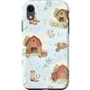 Cozy Countryside Farm Life Design Studio Custodia per iPhone XR Paese Homestead Barn Horses Sheep Garden Acquerello