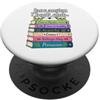 Jane Austen Book Lovers Raccolta di romanzi di letteratura classica per lettori accaniti PopSockets PopGrip Adesivo