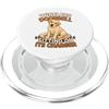 Funny Yellow Lab Dog Owners Yellow Lab Dog Wireless Doorbell Sitting on Its Charger PopSockets PopGrip per MagSafe