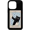 Funny Black Cat Tarot Card The Lovers Ca Custodia per iPhone 13 Pro The Lovers Tarocco Carta Amante Gatto Strega Halloween Divertente
