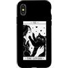 Funny Black Cat Tarot Card The Lovers Ca Custodia per iPhone X/XS The Lovers Tarocco Carta Umorismo Gatto Kitty Halloween Cat Owner