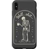 Halloween in October Custodia per iPhone XS Max Divertente scheletro caffè sarcastico gotico