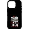 Vet Tech Veterinarian Christmas Apparel Custodia per iPhone 16 Pro Natale veterinario veterinario preferito di Babbo Natale