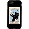 Funny Black Cat Tarot Card The Lovers Ca Custodia per iPhone SE (2020) / 7/8 The Lovers Tarocco Carta Amante Gatto Strega Halloween Divertente