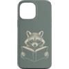 Raccoon Lover Custodia per iPhone 13 Pro Max Divertente lettura Raccoon Book Lover Bibliotecario